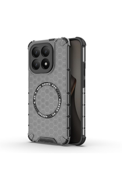 Stef's Cat Θήκη για Xiaomi 15T, Γάτα του Στεφ, HoneyComb Shield MagSafe, μαύρο