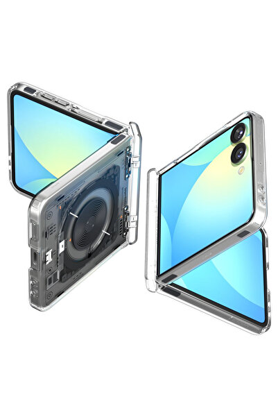 Spigen Husa pentru Samsung Galaxy Z Flip7, Spigen, Silicon, Negru / Transparent