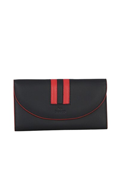 BUENO Shoes Black Red Leather Women's Wallet 01Wc2011
