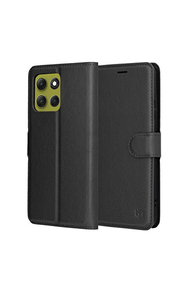 Stef's Cat Husa pentru Motorola Moto G86, Stef's Cat, Leather Folio, negru