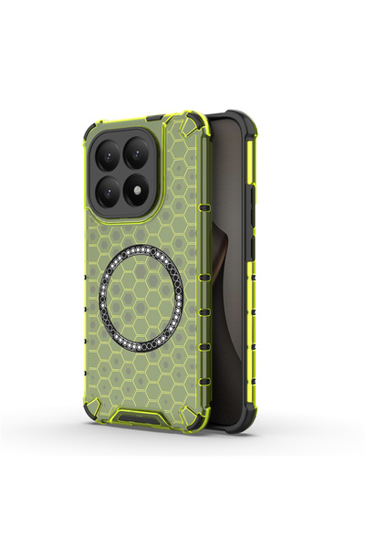 Stef's Cat Husa pentru Xiaomi 15T, Stef's Cat, HoneyComb Shield MagSafe, verde