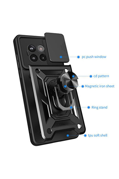 Techsuit Husa pentru OnePlus 13R, CamShield Series, protectie antisoc, negru