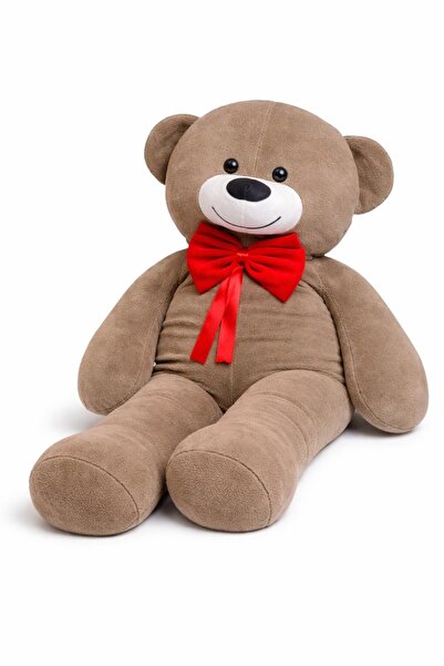 Home Büyük Boy Peluş Ayı 150 cm Kahverengi | Kırmızı Fiyonklu Sevimli Ayı | S...