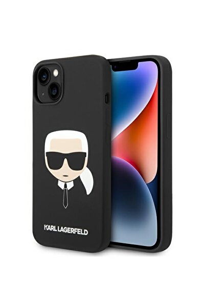Karl Lagerfeld Husa pentru iPhone 14 Plus, Silicone MagSafe (KLHMP14MSLKHBK),...