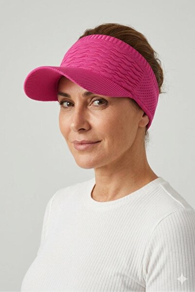 mercantoptan Summer Knitted Textured Women's Visor Hat - Sports Style
