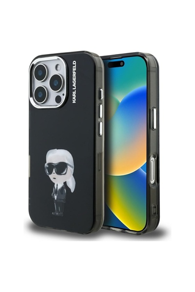 OEM Husa pentru iPhone 16 Pro, Karl Lagerfeld, Protectie, cenusiu