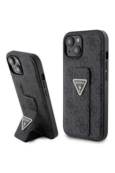 Stef's Cat Husa pentru iPhone 15, Stef's Cat, Grip Stand 4G Triangle Strass (...