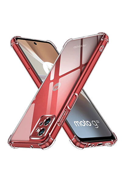 DAMUR Husa Clear Anti-Soc Motorola Moto G32, Protectie Colturi AirBag, Transp...