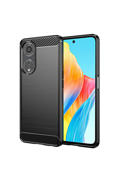Techsuit Husa pentru Oppo A98 5G, Carbon Silicone, protectie antisoc, negru