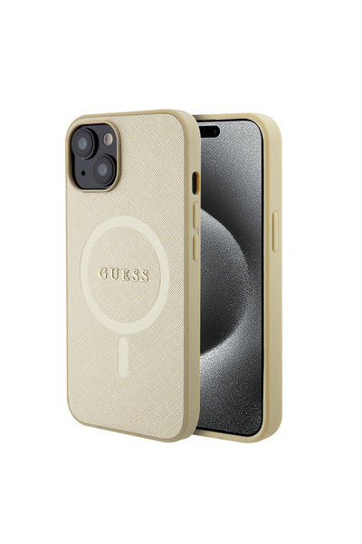Guess Θήκη iPhone 15, Guess, PU, ​ ​ Χρυσός