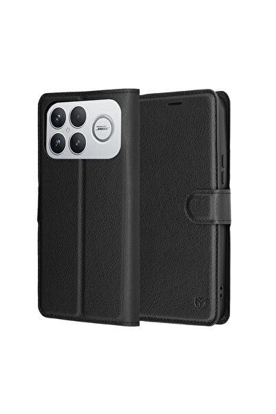 Stef's Cat Husa pentru Xiaomi Poco F8 Ultra, Stef's Cat, Leather Folio, negru