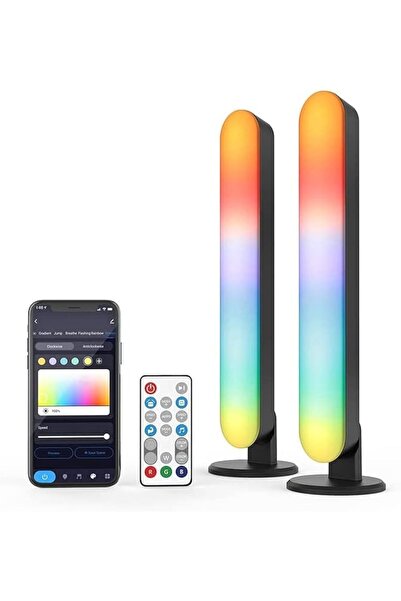 Arabest 2-Piece Smart LED Light Bars,RGB Dimmable Color Changing,Music Sync,A...