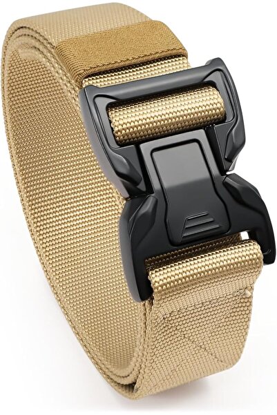 Arabest Men's Tactical Nylon Belt,Quick Release Buckle,Khaki,Military Rigger ...