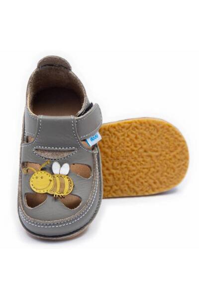 DODO SHOES Sandale copii barefoot Albinuta Maia, Culoare Coffee din piele nat...