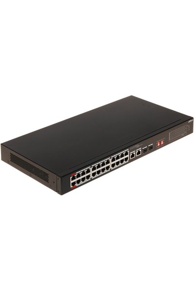 S3226-24ET-240, 24 Port, MegaBit, PoE 240W, 2 Port GigaBit Uplink, 2 Port Gigabit Combo SFP, L