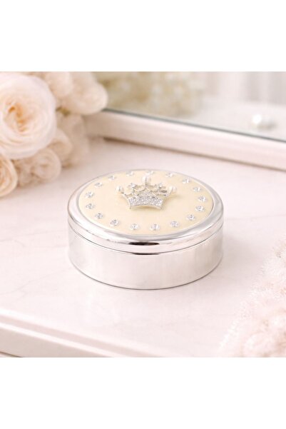 Azay Στρογγυλή Κοσμηματοθήκη 7 εκ. με Κορώνα και Στρας, Θήκη Κοσμημάτων, Κουτ...