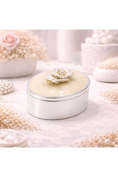 Azay Οβάλ Κοσμηματοθήκη 9x7 εκ. με Λουλούδι και Στρας – Κομψή Θήκη Κοσμημάτων...