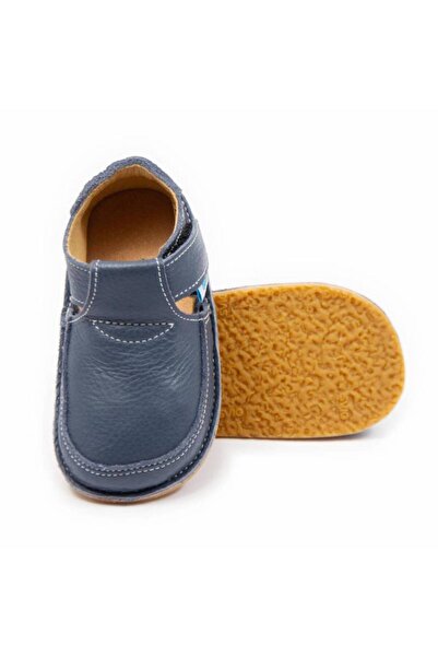 DODO SHOES Pantofi copii barefoot Smokey, Culoare Sky din piele naturala, tal...