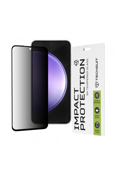 Techsuit Фолио за Samsung Galaxy S23 Fe S711, Техсуит, Стъкло, Прозрачно