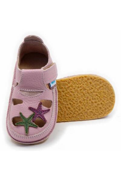 DODO SHOES Sandale copii barefoot Starfish, Culoare Cameo din piele naturala,...