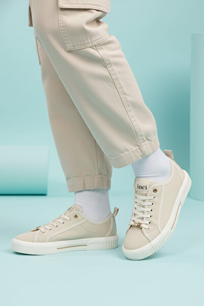 İnci حذاء كاجوال نسائي يومي باللون البيج DP-2941