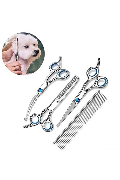 Choice 4PCS Safe and Precise Professional Pet Grooming Scissors with Round He...