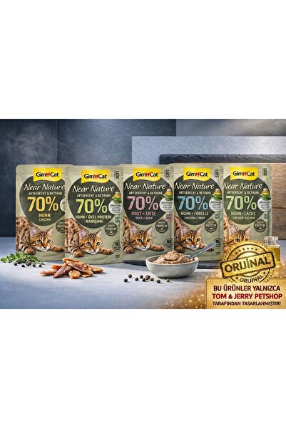 Gimcat TOM&JERRYPETSHOP- Nature Mix Yaş Mama Serisi- 5 Adet(Karışık) 85 gr