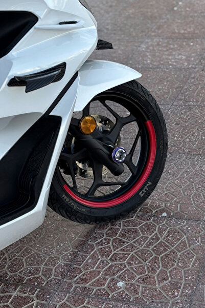 Banxtre Honda PCX için Uyumlu Yarım Jant Şeridi Sticker Seti (4 Parça)