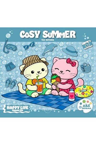 dokuzyayinlari Cosy Summer - Adult-Family Coloring Book