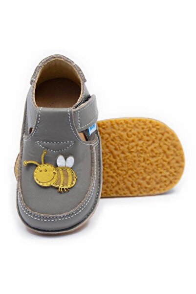 DODO SHOES Pantofi copii barefoot Albinuta Maia, Culoare Coffee din piele nat...