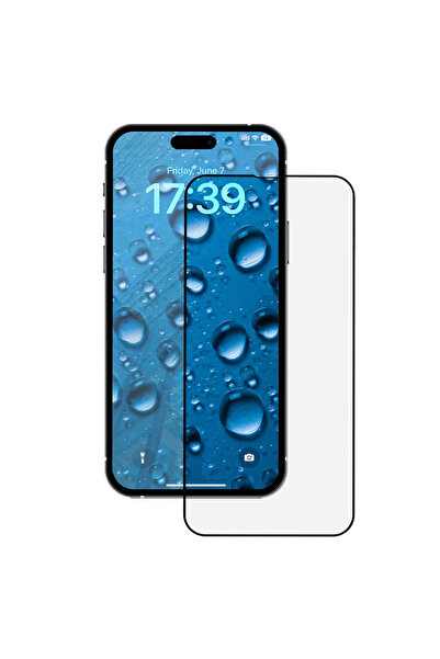 Anank Folie protectie pentru iPhone 15, Transparenta;Antisoc, negru