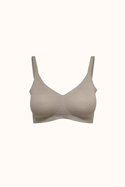 C&City Wireless Seamless Laser Cut Padded Bra Cc415 Stone