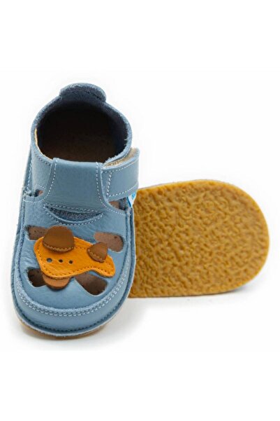 DODO SHOES Sandale copii barefoot Avion, Culoare Baby Blue din piele naturala...