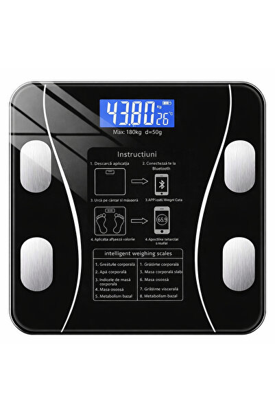 Ruhhy 22525 Έξυπνη Ζυγαριά Μπάνιου, Bluetooth, Ανάλυση Σώματος 8-σε-1, έως 18...