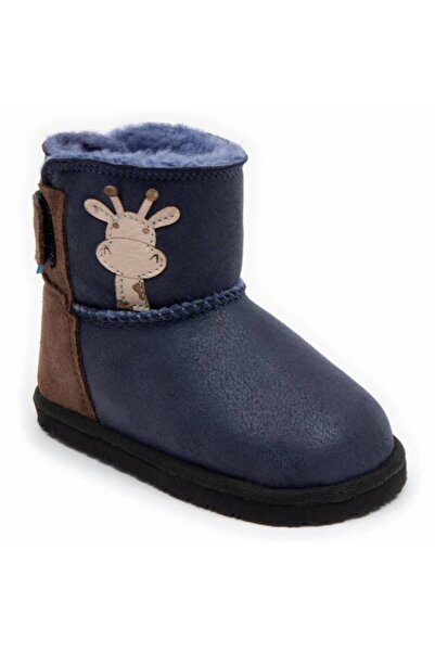 DODO SHOES Cizme copii barefoot Giraffe, Culoare Cobalt, piele naturala cu ta...