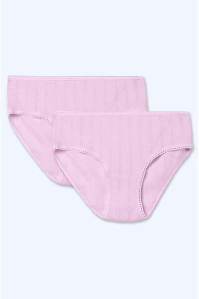 Brix Chiloți pentru fete, 2 piese, textură 100% bumbac, culoare roz 6630