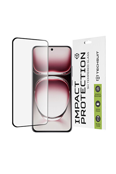 Techsuit Folie protectie pentru Oppo Reno12 Pro, Antisoc;Full Glue, negru