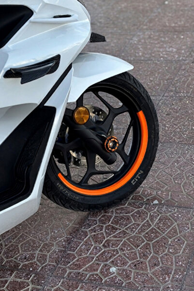 Banxtre Honda PCX için Uyumlu Yarım Jant Şeridi Sticker Seti (4 Parça)