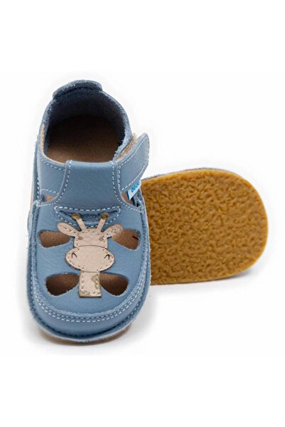 DODO SHOES Sandale copii barefoot Giraffe, Culoare Baby Blue din piele natura...