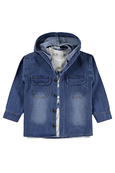 Civil Boys Hooded T-Shirt for Ages 10-13 - Blue