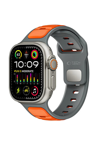 Tech-Protect Θήκη για Apple Watch, Tech-Protect, Σιλικόνης, Γκρι