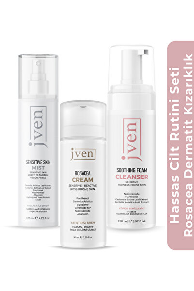 jven cosmetics Hassas Cilt Rutini Seti - Rosacea Dermatit Kızarıklık Karşıtı ...