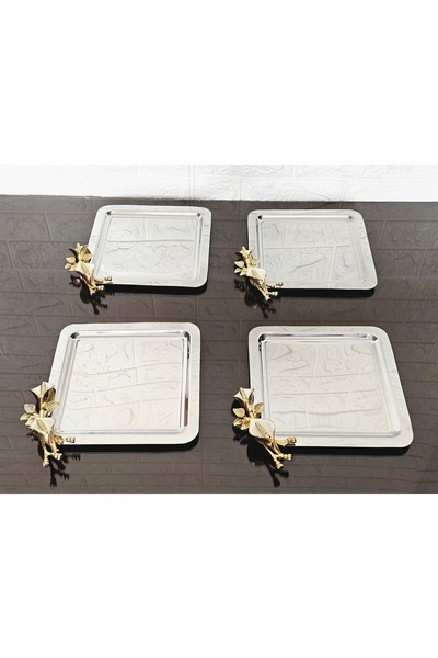 atabey home collection 6 Pieces Silver Coffee & Tea & Presentation Tray Cast ...