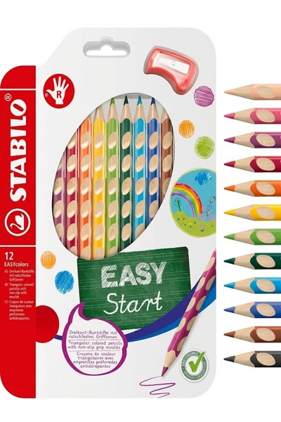Stabilo Boya Kalemi 12 Renk Easycolors Sağ Elini Kullananlar için ( L ) 331/12