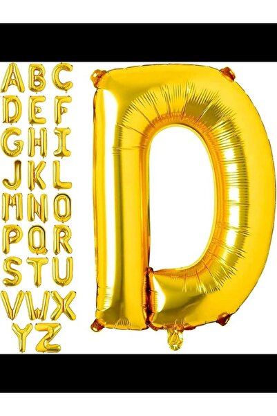 Genierc Letter Balloons 40 Inch Helium Foil Gold D