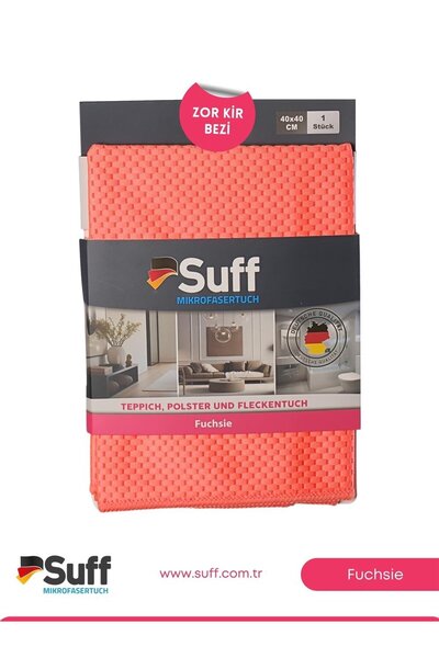 Suff Fuchsie 40x40 Mikrofiber Temizlik Bezi Zor Kir Halı Koltuk Çok Amaçlı Bez