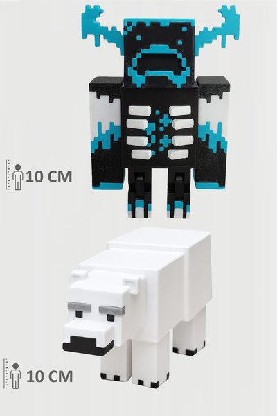 Artivo Minecraft Ayı Bear ve Warden Set Hareketli Eklemli Figür