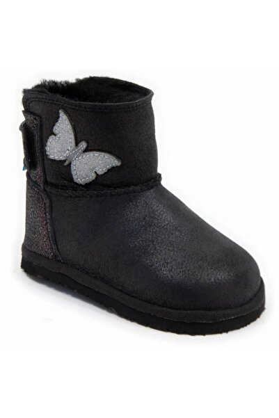 DODO SHOES Cizme copii Sparkling Butterfly, Culoare Antracit, piele naturala ...