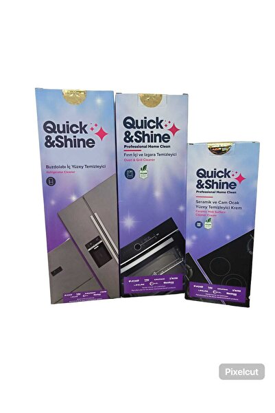 Quick&Shine Mutfak Temizlik Seti: Fırın, Buzdolabı ve Ocak Yüzeyi İçin 3'ü 1 ...
