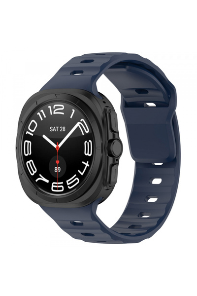 Techsuit Λουράκι για Galaxy Watch 7 Ultra, Techsuit, Σιλικόνης, Σκούρο Μπλε